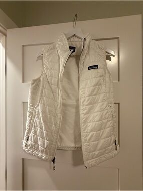 Patagonia White Quilted Vest